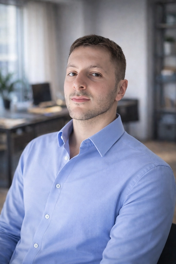 Side shot of software engineer egzon bajrami